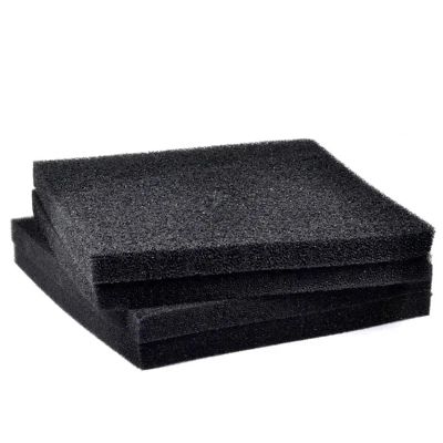 Waterproof Neoprene Aquarium Filter Sponge Pad, Black, Multiple Sizes (25 PPI, 50 x 50 x 3 cm)