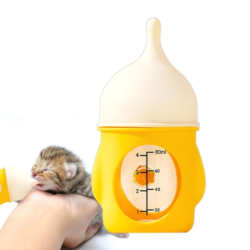 Kitten Feeding Bottle with Visual Scale and Anti-Choking Design