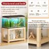 Solid Wood Aquarium Stand, 2-Tier Heavy-Duty Rack, 30–150 cm Wide view 4