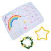 White Flannel Newborn Photo Milestone Blanket view 1
