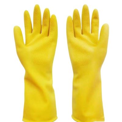 BCJMKDX Cleaning Gloves, Waterproof Dishwashing Gloves, Durable Kitchen Cleaning Gloves (Yellow, L)