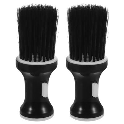 ADOCARN 2-Piece Plastic Neck Brushes for Men, Lightweight Portable Haircut Brushes for Removing Hair and Mustache in Barber Salons