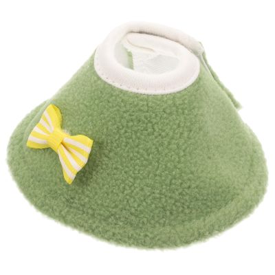 Green Polar Fleece Anti-Bite Bird Collar for 8–9.5 cm Neck Circumference