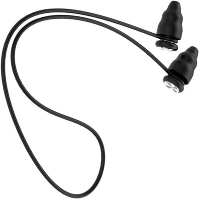 Reusable High-Fidelity Noise-Reducing Silicone Sleep Earplugs for Work and Snoring, Black Ball Design, Soft, Waterproof, with Cord