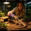 Reptile Food Dispenser - Slow Feeding Cylinder view 2