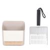 TIKATARER Stainless Steel Cat Litter Scoop Set with Brush and Storage Stand view 4