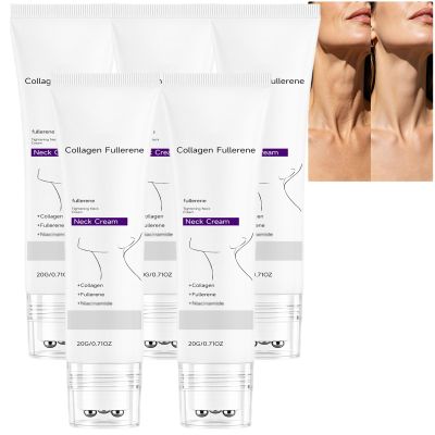 Collagen Fullerene Neck Cream with Massage Roller, 5-Pack