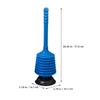 LIFKICH High-Pressure Toilet Plunger, PP, Blue view 2