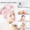 FELTECHELECTR 2-Pack Microfiber Hair Turbans, Quick-Dry, Elastic, Double-Layer view 3