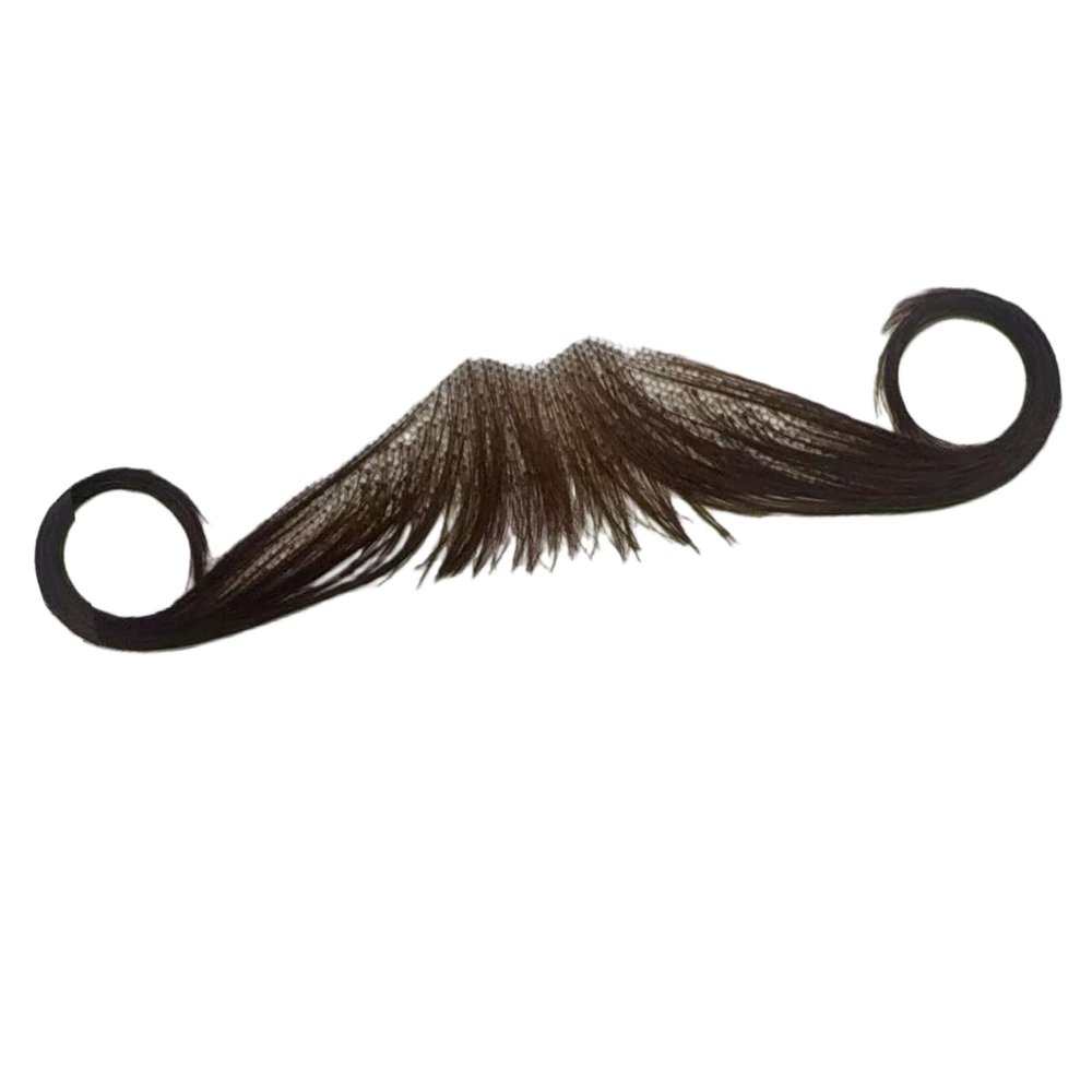 JSGHGDF 1 x Self-Adhesive Artificial Mustache, Brown HZ26, One Size
