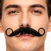 JSGHGDF 1 x Self-Adhesive Artificial Mustache, Brown HZ26, One Size view 2