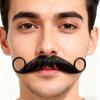 JSGHGDF 1 x Self-Adhesive Artificial Mustache, Brown HZ26, One Size view 4