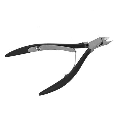 TOPINCN Ergonomic Stainless Steel Cuticle Nipper, Non-Slip Cuticle Scissors for Dead Skin, Rose Gold, 9.9 x 6.3 cm (BLACK)