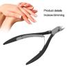 TOPINCN Ergonomic Stainless Steel Cuticle Nipper, Non-Slip Cuticle Scissors for Dead Skin, Rose Gold, 9.9 x 6.3 cm (BLACK) view 3