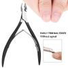 TOPINCN Ergonomic Stainless Steel Cuticle Nipper, Non-Slip Cuticle Scissors for Dead Skin, Rose Gold, 9.9 x 6.3 cm (BLACK) view 4