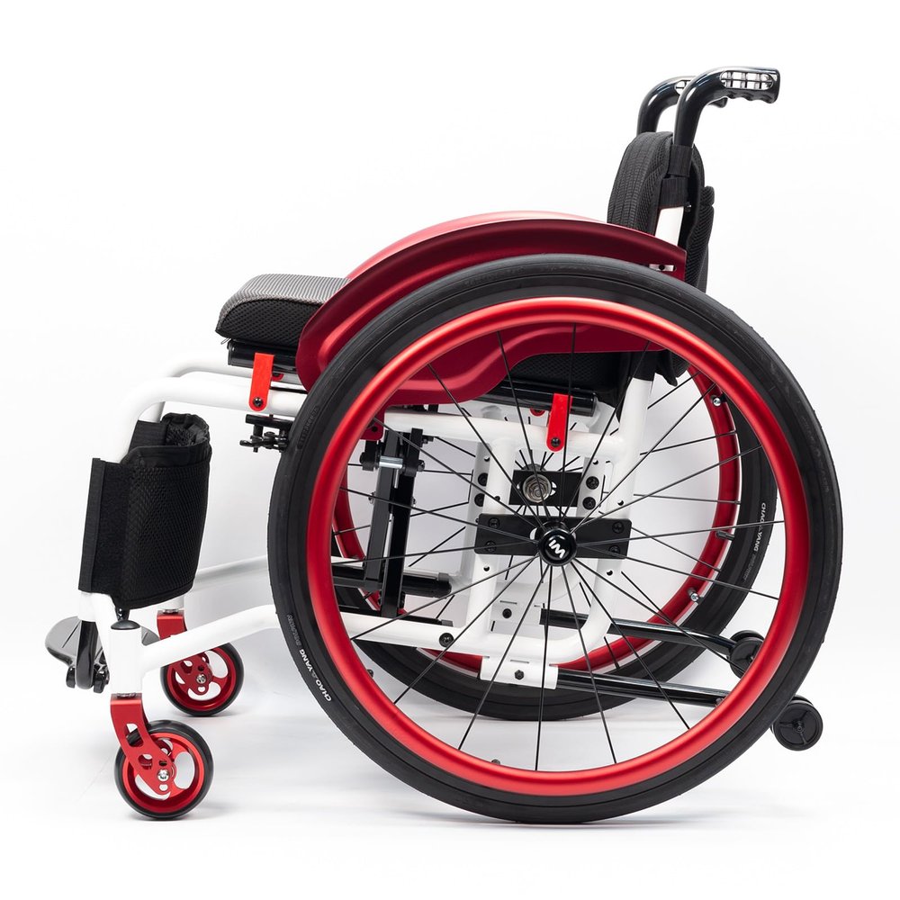 Sport Wheelchair, Foldable Ergonomic Transport Wheelchair with Lightweight Aluminum Alloy Frame