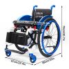 Sport Wheelchair, Foldable Ergonomic Transport Wheelchair with Lightweight Aluminum Alloy Frame view 2