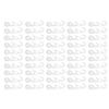 Christmas Party Mask Hooks, 50-Pack, Adjustable, White Plastic view 1