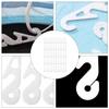 Christmas Party Mask Hooks, 50-Pack, Adjustable, White Plastic view 3