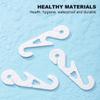 Christmas Party Mask Hooks, 50-Pack, Adjustable, White Plastic view 4