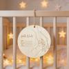 Generic 2026 Birth Announcement Keepsake, Engraved Bracelet Holder for Baby Photos, Personal Desktop Ornament (Beige, 15 x 15 cm) view 4