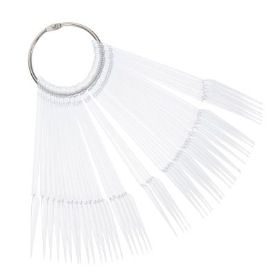 100 ABS Nail Swatch Tips, Foldable Fan with Ring