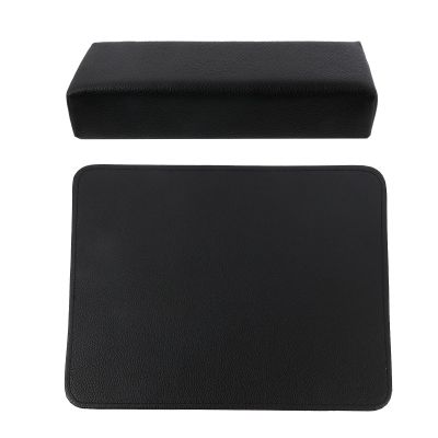 2-Pack PU Leather Hand Rest with Lychee Texture for Nail Art