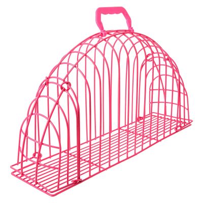 BESTYASH Stainless Steel Cat Bathing Cage, Scratch-Resistant, Pink