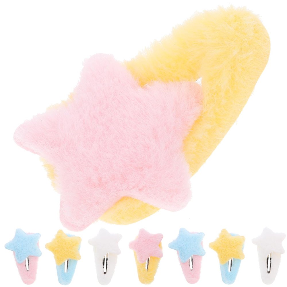 COMPUKAS Cute Star Hair Clips, 8-Piece Set