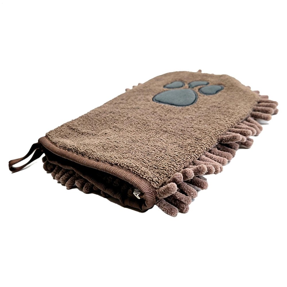 Dog Drying Towel Set with Paw Print Design