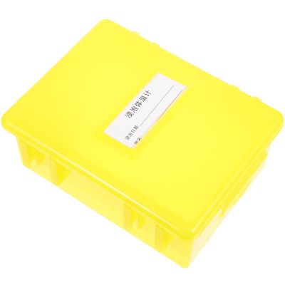 TOGEVAL Yellow Plastic Thermometer Storage Box with Space-Saving Design and Drying Function for Home Use