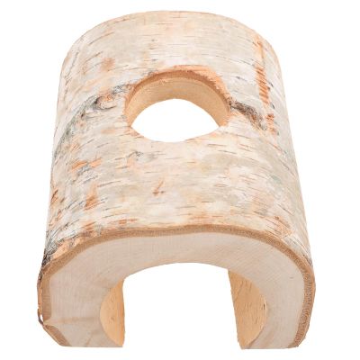 Toyvian Birch Wood Hamster Tunnel and Chew Toy with Hideout