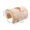 Toyvian Birch Wood Hamster Tunnel and Chew Toy with Hideout view 2