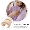 Toyvian Birch Wood Hamster Tunnel and Chew Toy with Hideout view 3