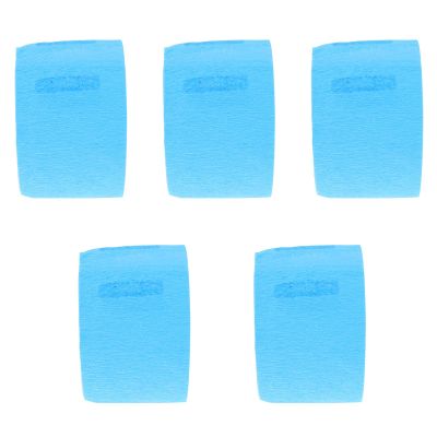 CHICAMPERA 5-Roll Disposable Paper Neck Strips, Odorless, Tear-Resistant, Blue