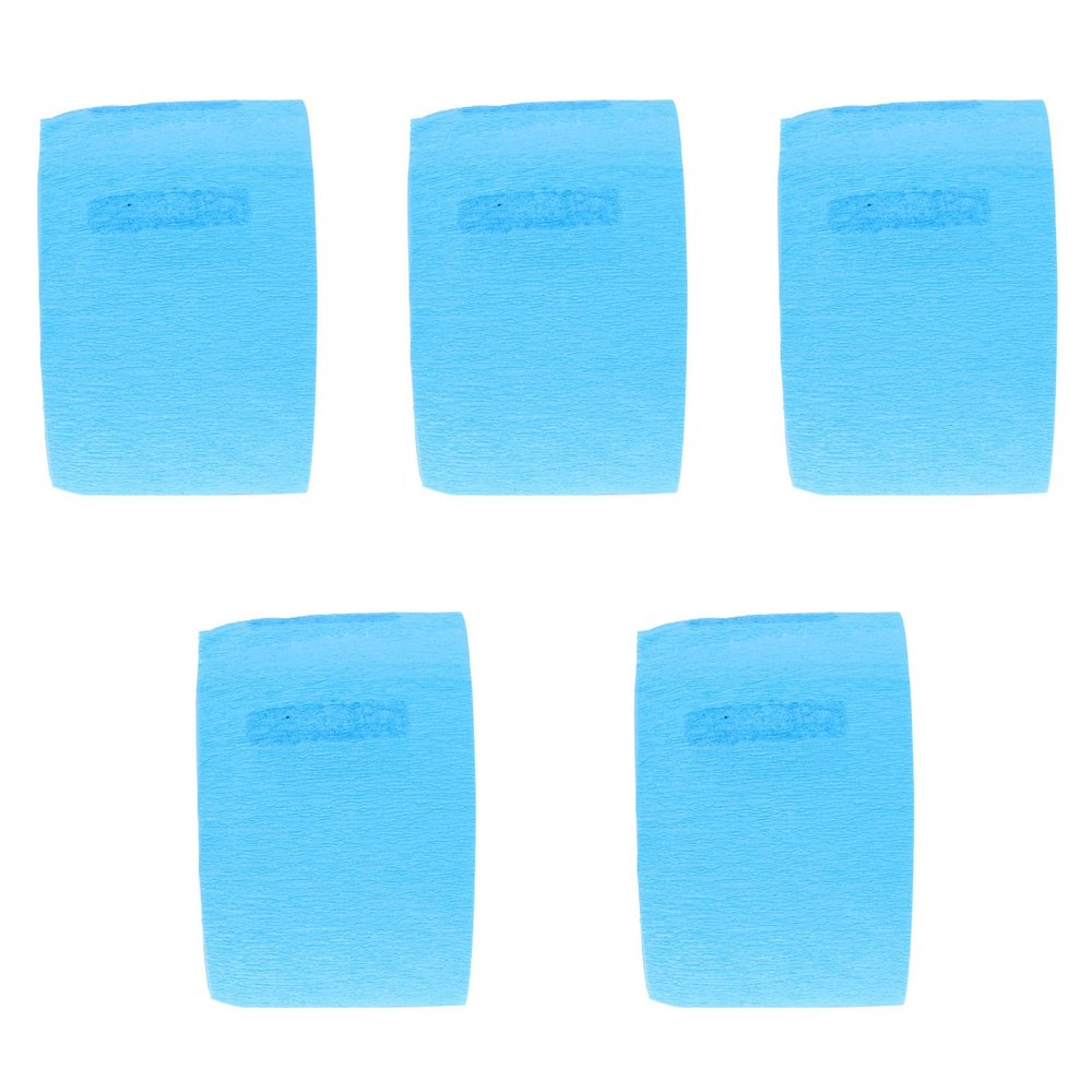 CHICAMPERA 5-Roll Disposable Paper Neck Strips, Odorless, Tear-Resistant, Blue