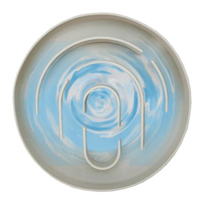 Slow Feeder Pet Bowl, 20 cm, Round, Silicone