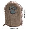 Generic Dog Bath Towel Grooming Gloves with Paw Pattern view 4