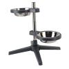 Adjustable Elevated Stainless Steel Dog Bowls with Dual Design view 1