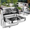 XCSCUK Stainless Steel Wall-Mounted Sink with Cold Water Faucet for RVs, Campers, and Boats view 1