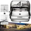 XCSCUK Stainless Steel Wall-Mounted Sink with Cold Water Faucet for RVs, Campers, and Boats view 2