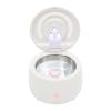 JIDIJINGH 40 kHz Ultrasonic Cleaner with UVC for Dentures, Dental Guards, Retainers, Aligners & Jewelry, 3-Minute Timer, Stainless Steel, White view 3
