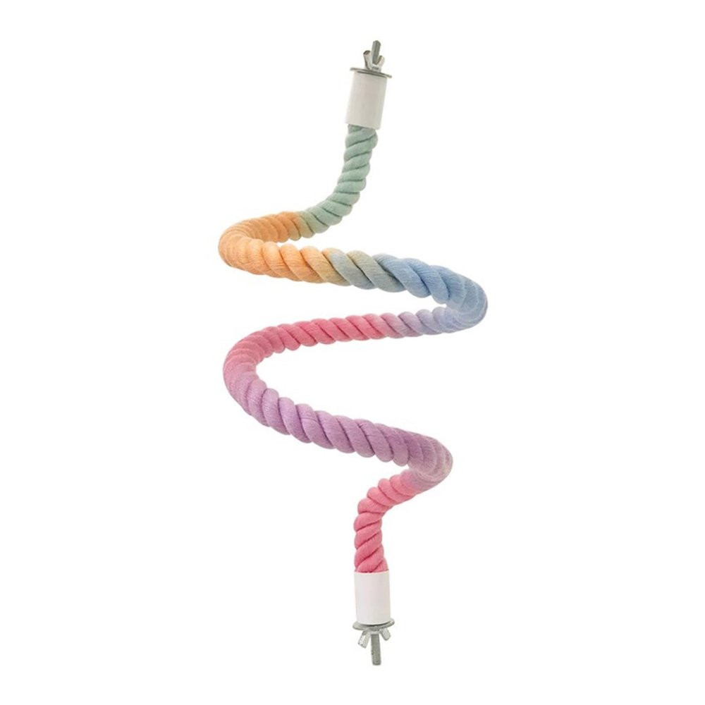 Flexible Gradient Bird Rope Perch for Cages