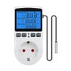 Buhdjfnke 2-Pack Digital Temperature Controller, Heating/Cooling Thermostat Outlet with Sensor for Reptile Incubators, EU Plug view 2