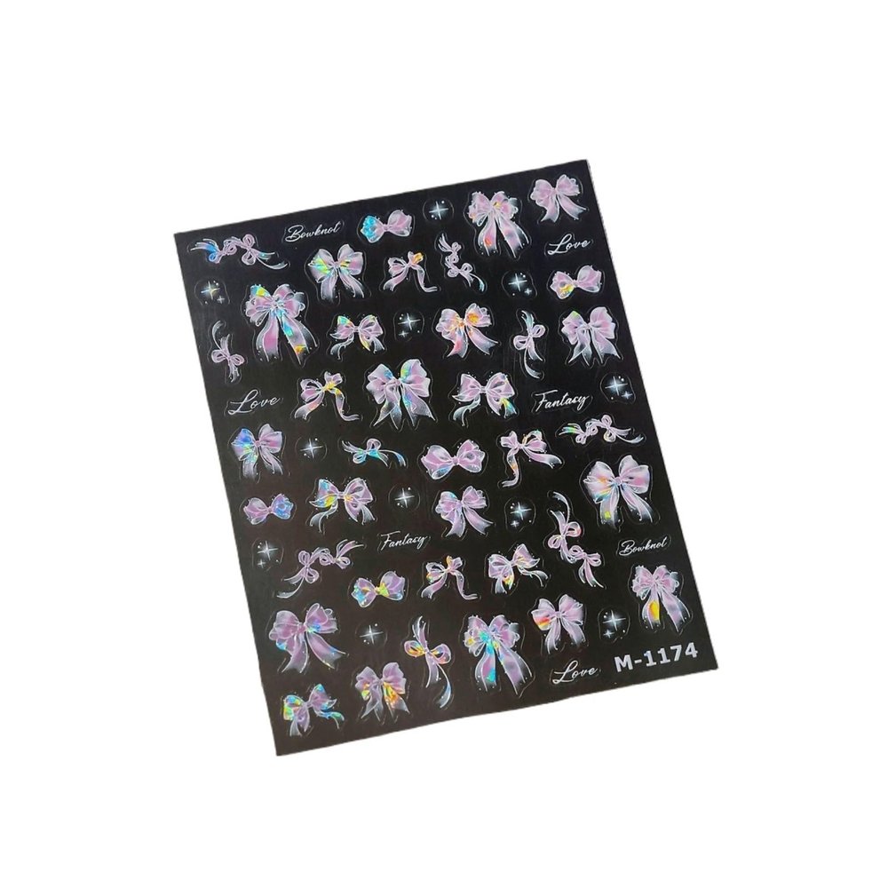 Shungong 2-Piece Decorative Bow Nail Stickers for Unique Manicure Designs