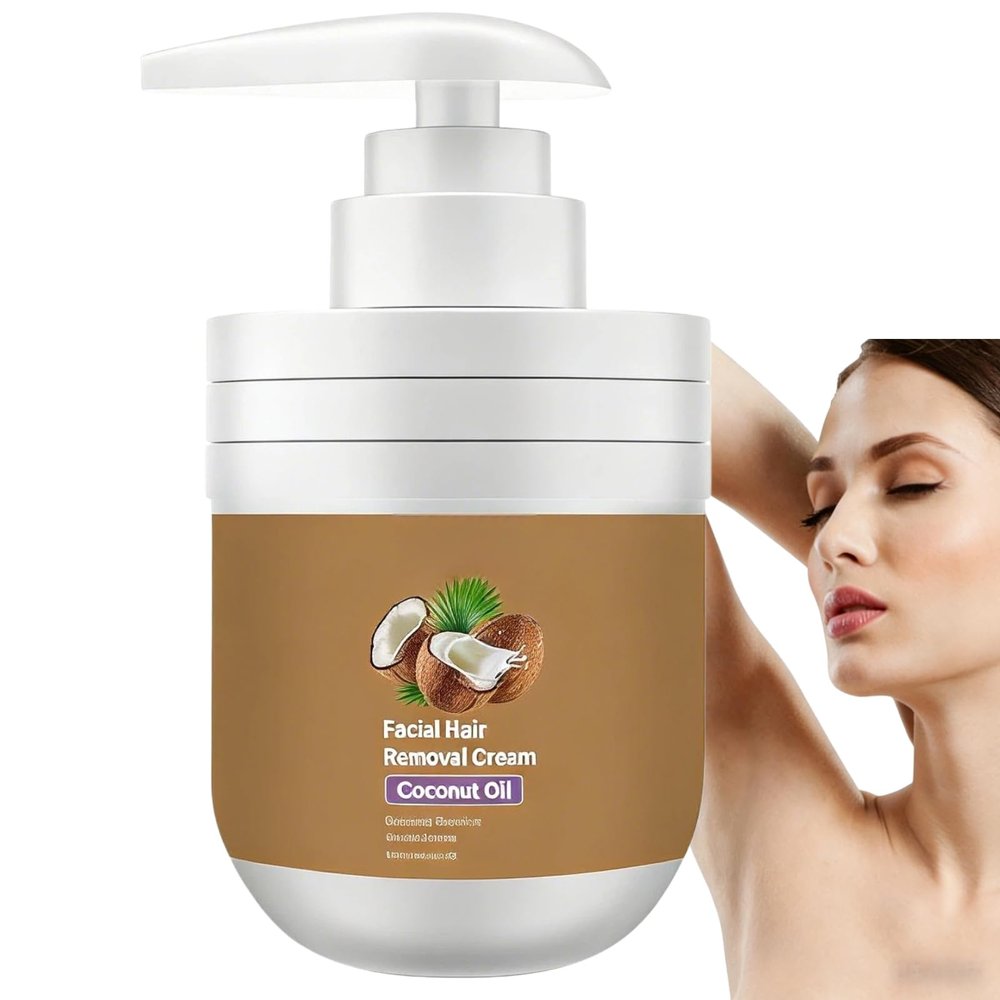 Coconut Oil Hair Removal Cream for Face and Body, 1 Piece