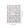Abaodam Self-Adhesive Letter Nail Stickers, 5 Sheets, Black PVC view 2