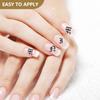 Abaodam Self-Adhesive Letter Nail Stickers, 5 Sheets, Black PVC view 3