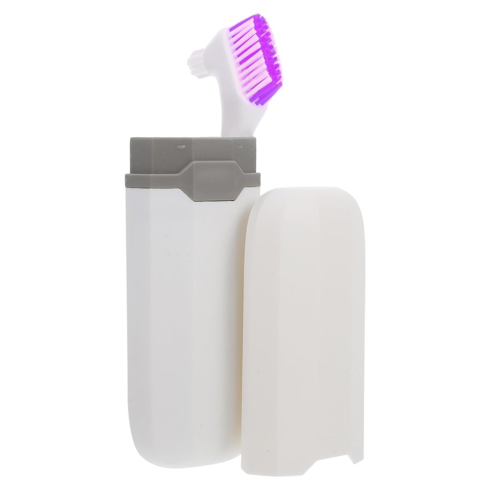 Purple Double-Sided Denture Brushes with Storage Case, 2-Pack