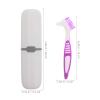 Purple Double-Sided Denture Brushes with Storage Case, 2-Pack view 2